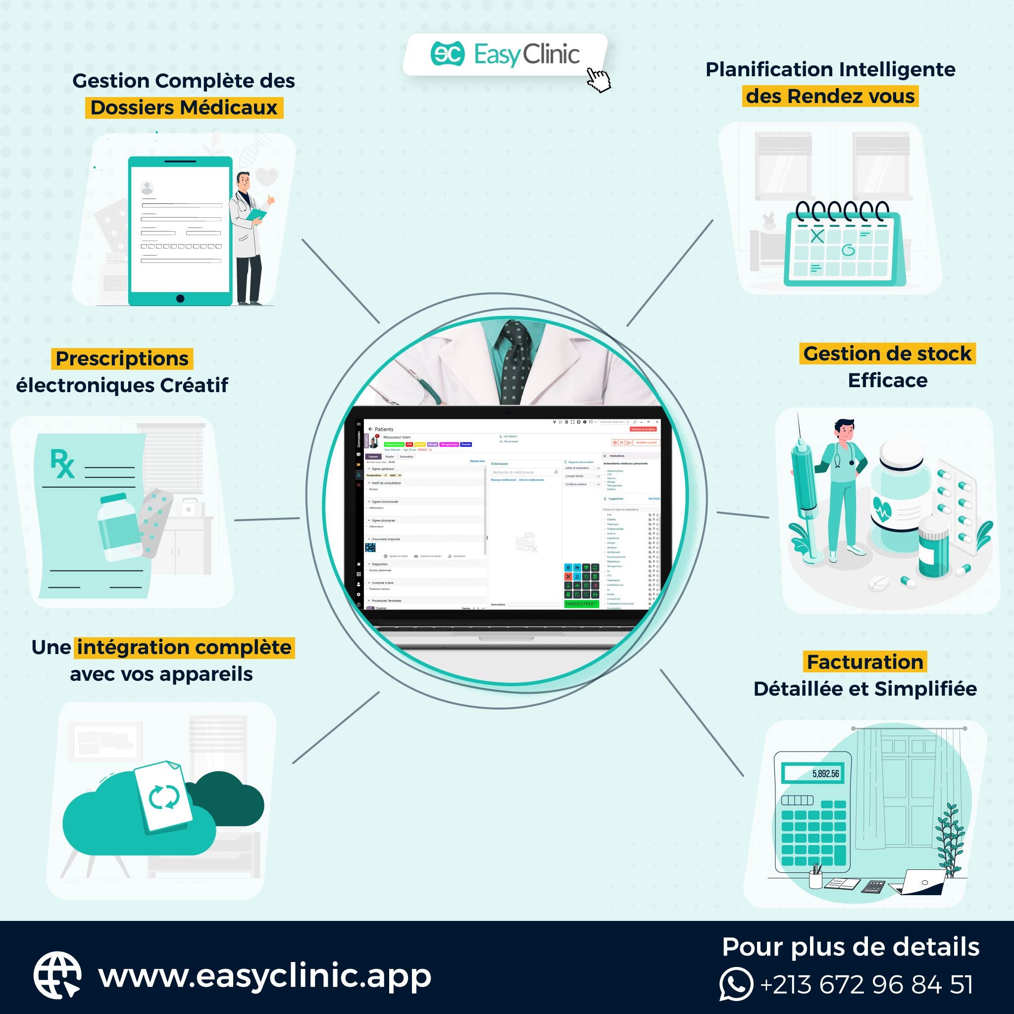 Banner EasyClinic / Logiciels de gestion médicale