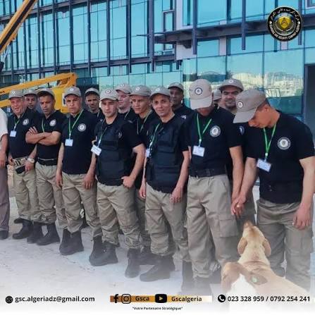 Banner GSCA Sécurité/Algeria / Provision of integrated security systems, fire protection, and electronic surveillance